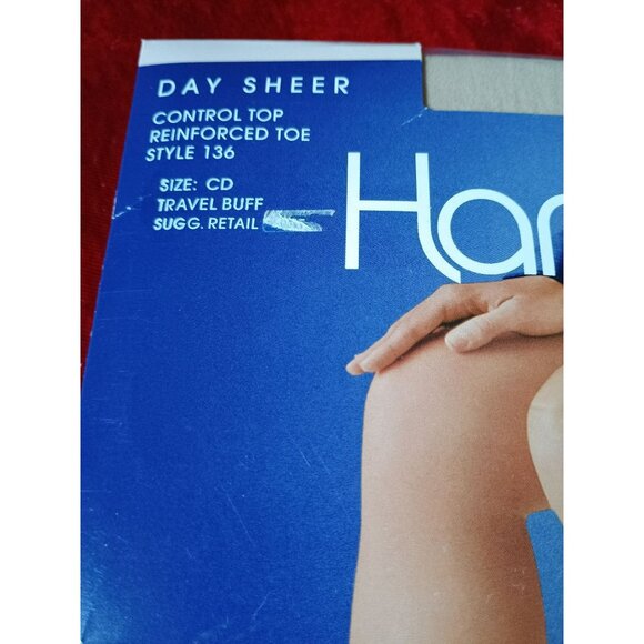 Hanes Too Day Sheer Control Top Pantyhose Style 136 Travel Buff Size CD - Picture 3 of 5
